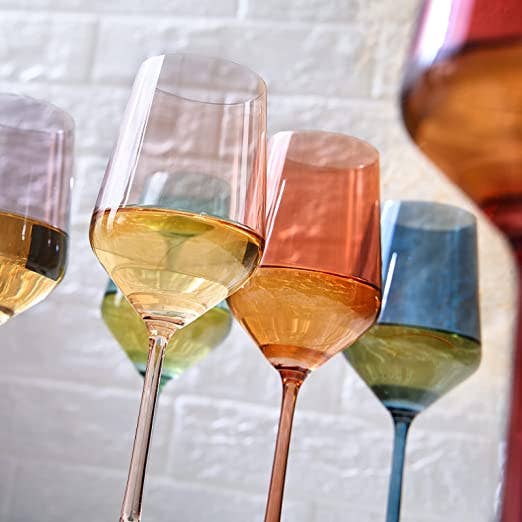 Pastel Wine Glasses ~ Set of 6