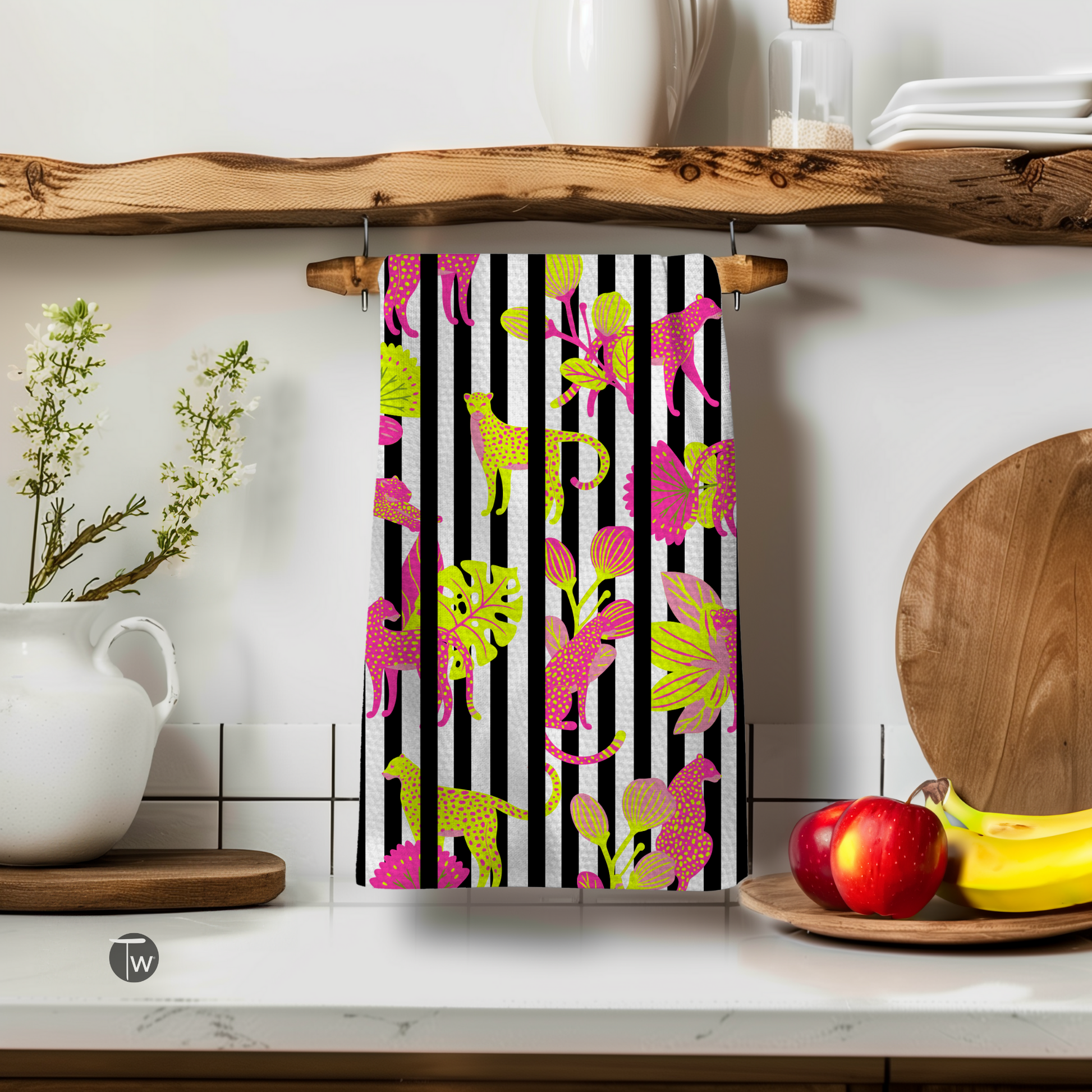 Neon Cheetah Kitchen Towel