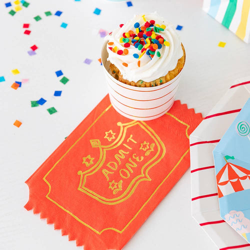 "Admit One" Ticket Napkins