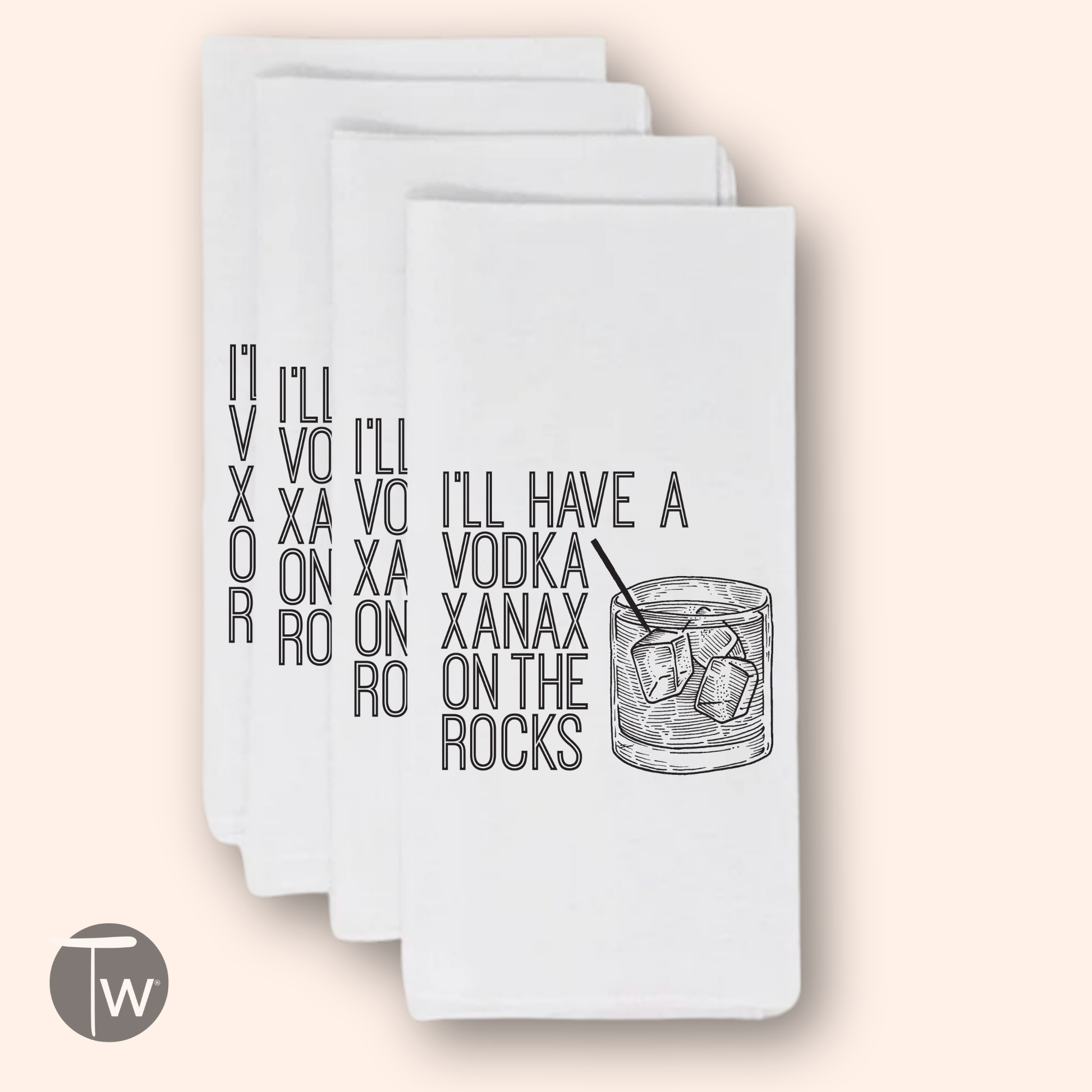 Vodka Xanax Premium Cotton Tea Towel
