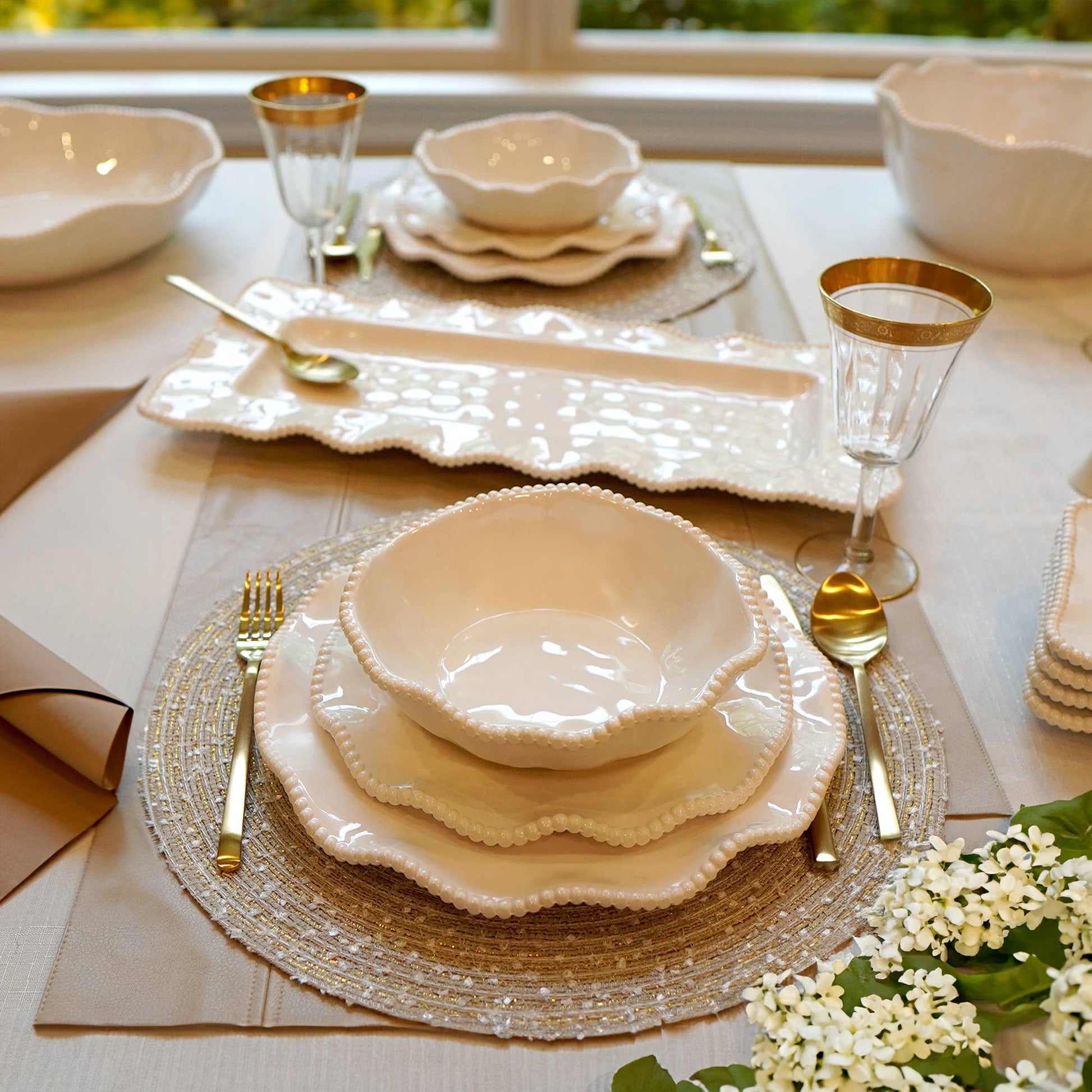 Perlette Cream Melamine All-Purpose Bowl