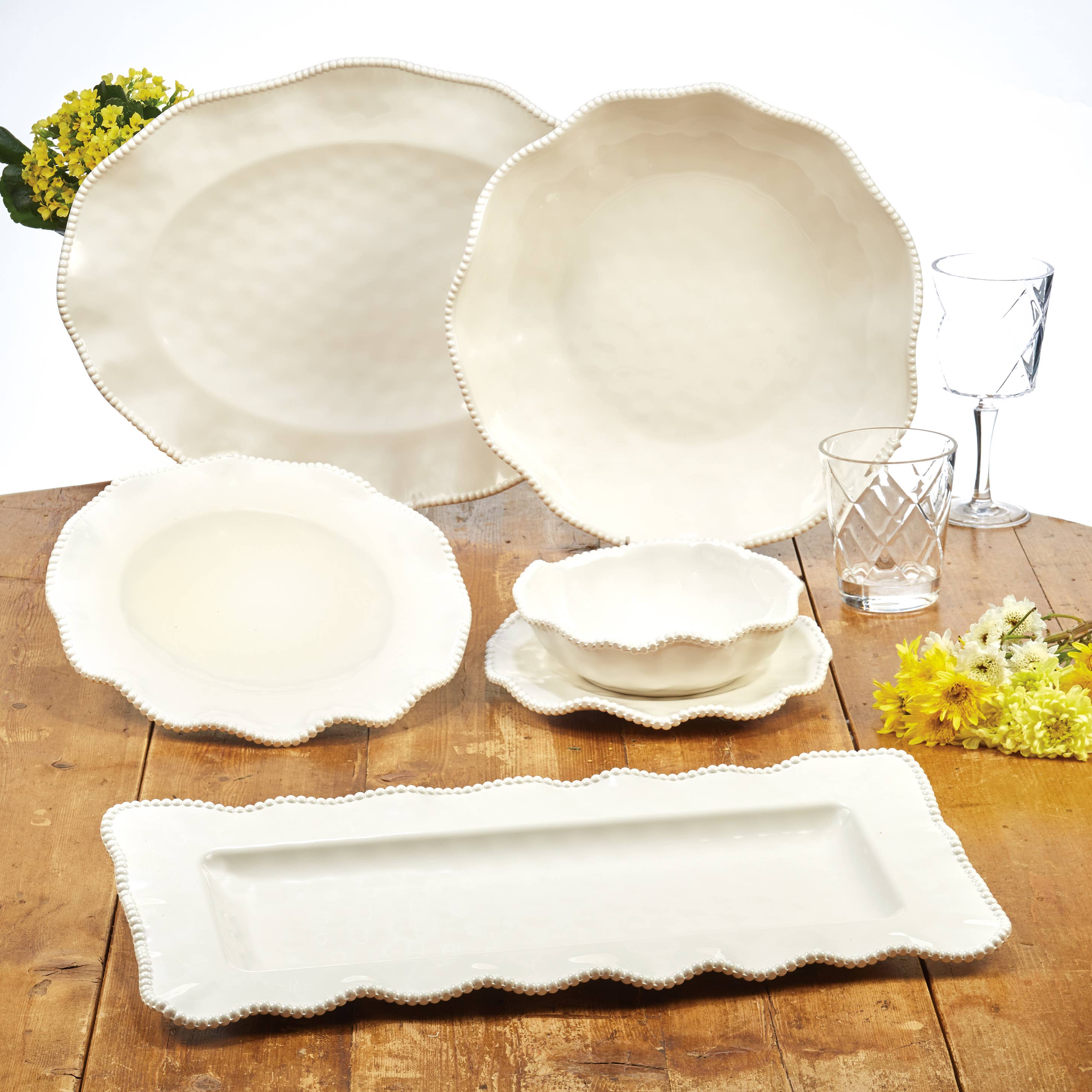 Perlette Cream Melamine Salad Plate