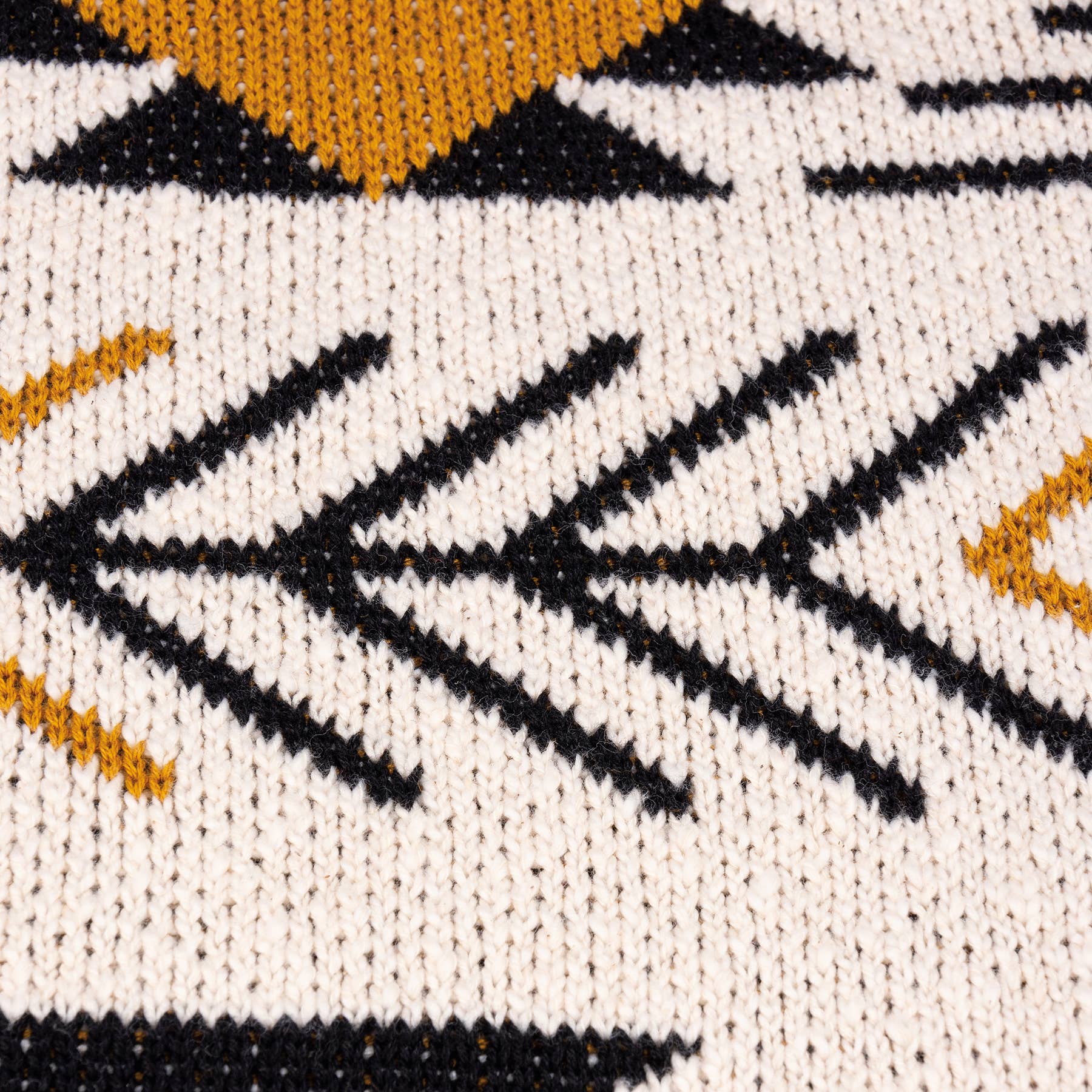 Saffron And Black Aztec Throw Blanket