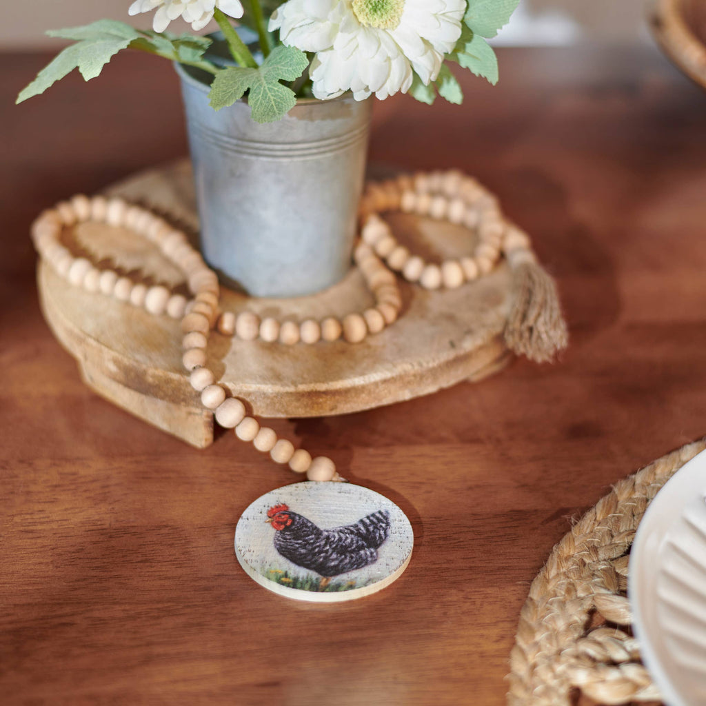 Plymouth Rock Chicken Beaded Garland