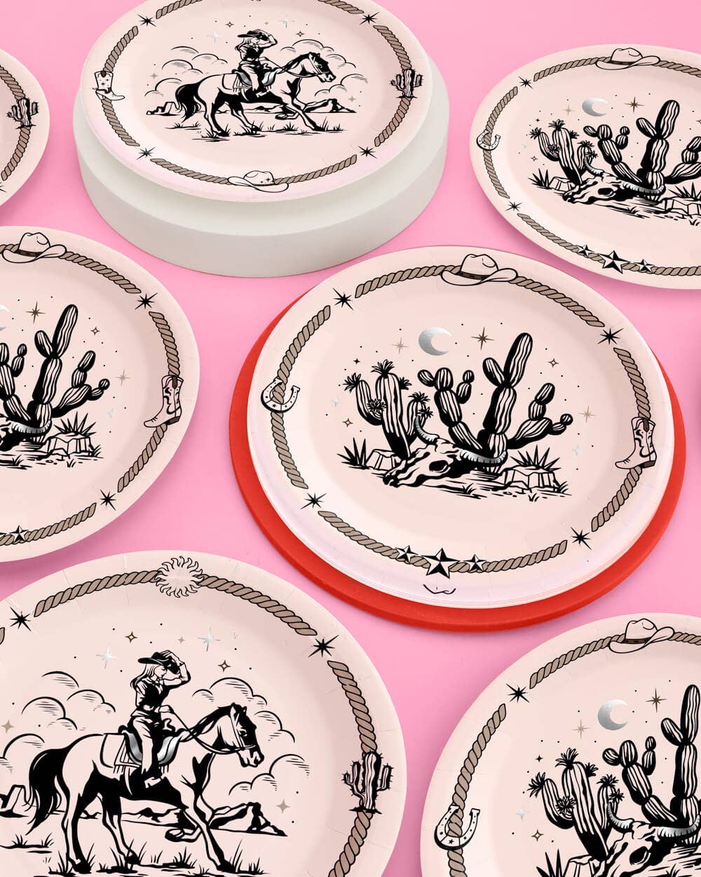 Vintage Western Paper Plates