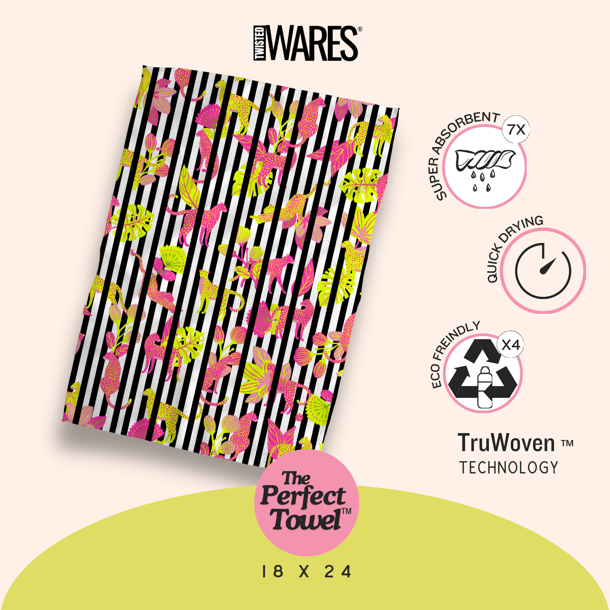 Neon Cheetah Kitchen Towel