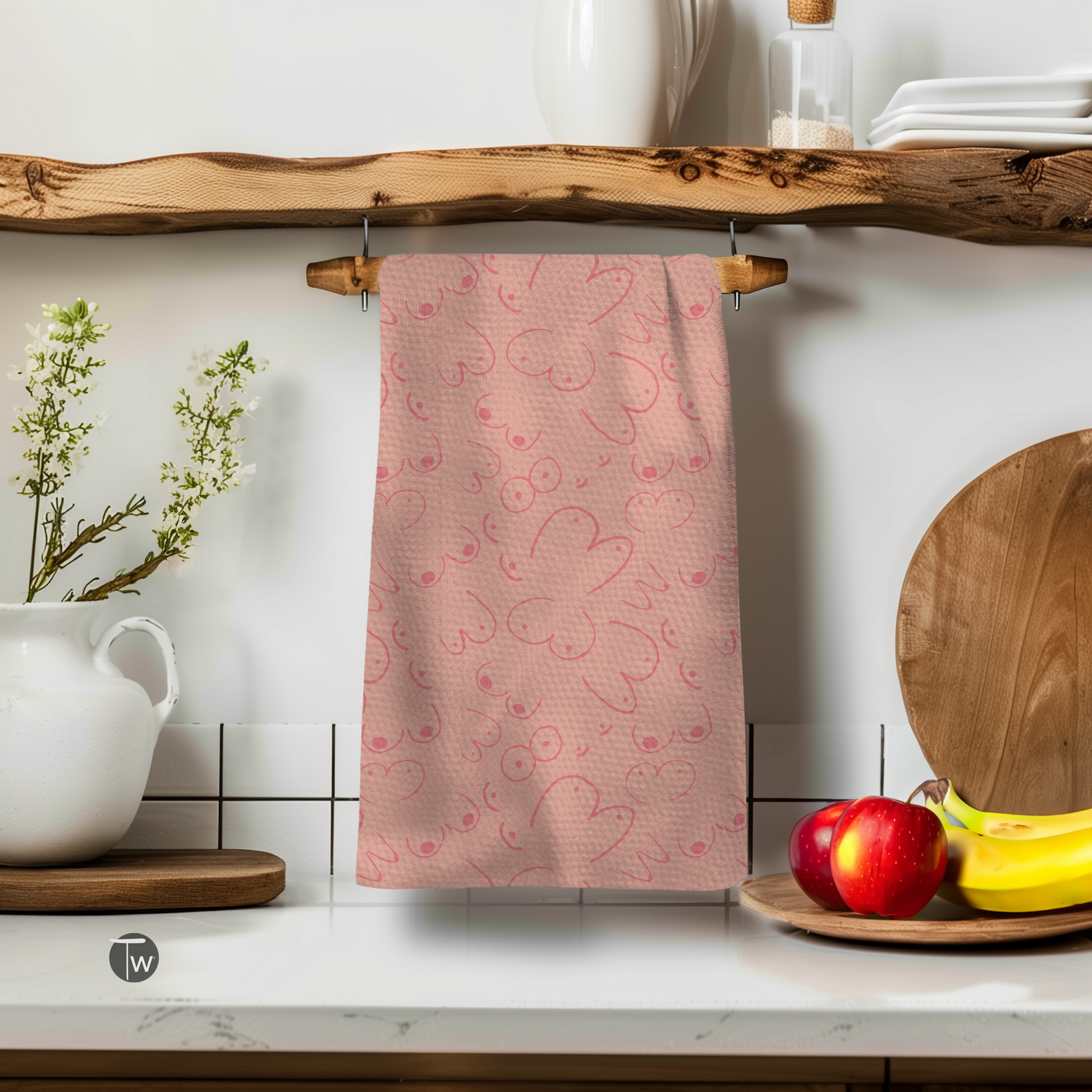 Peachy Boobs Kitchen Towel