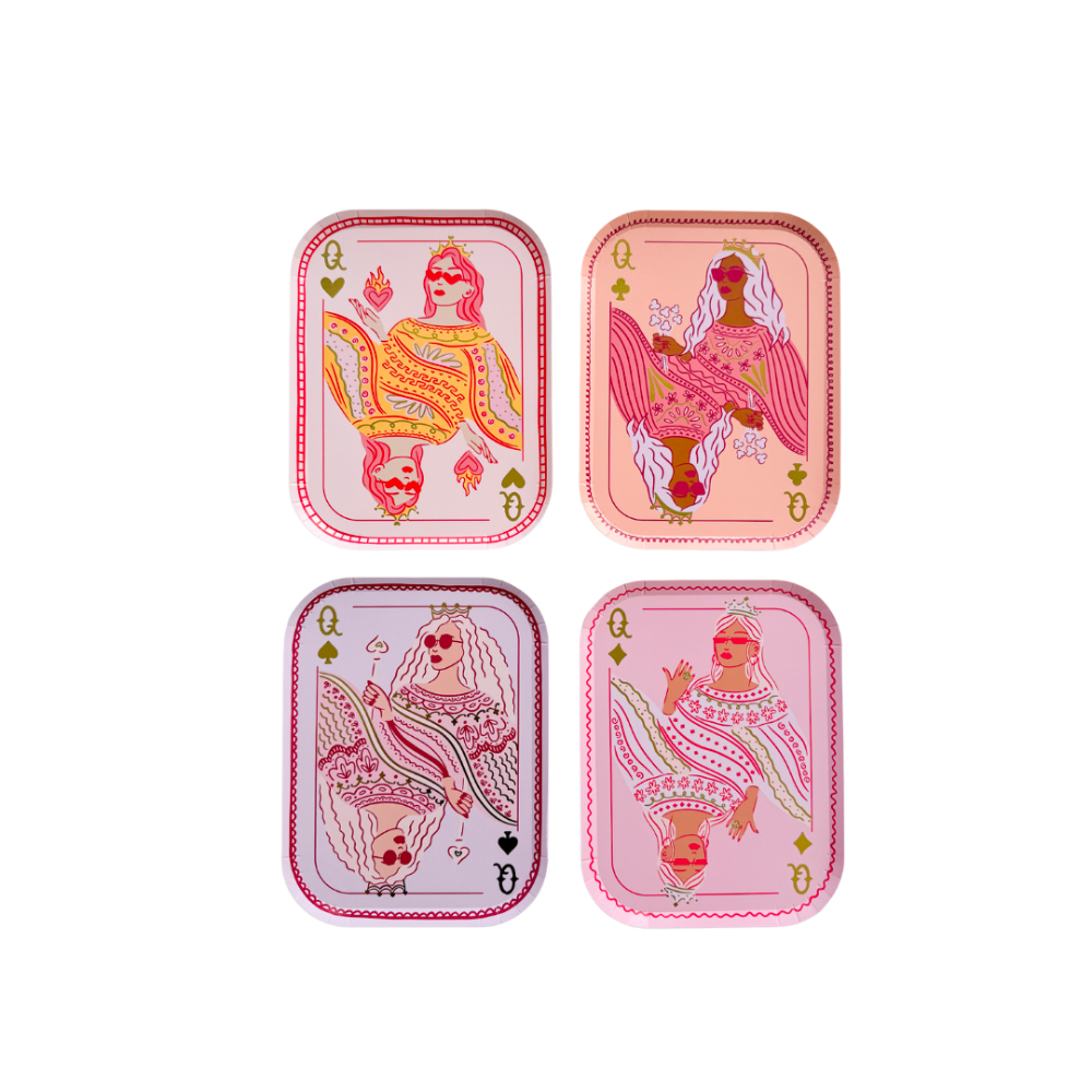 Queens Card Dinner Plates
