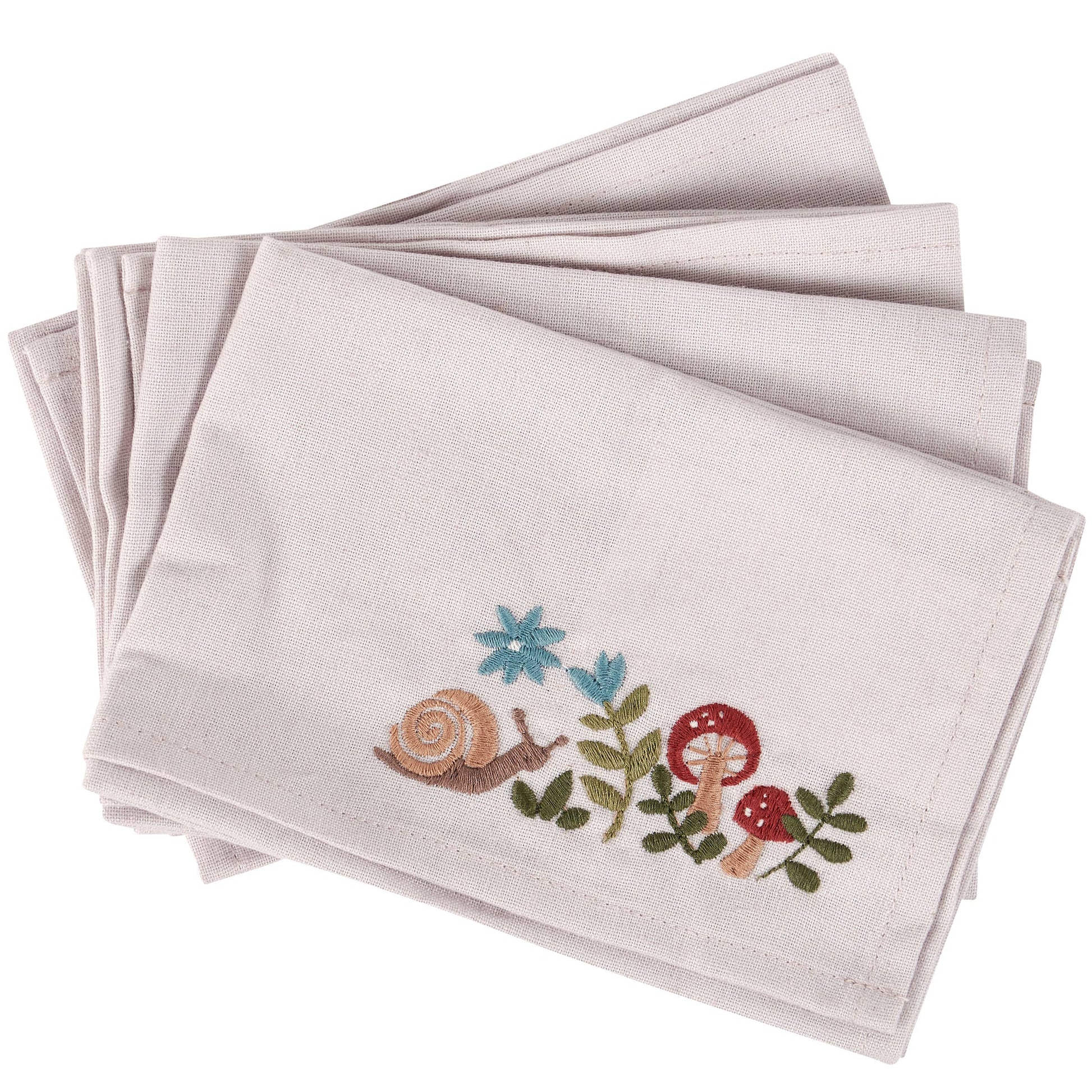 Snail & Mushroom Napkin Set