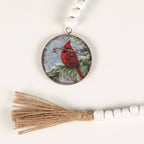 Winter Cardinal Beaded Garland