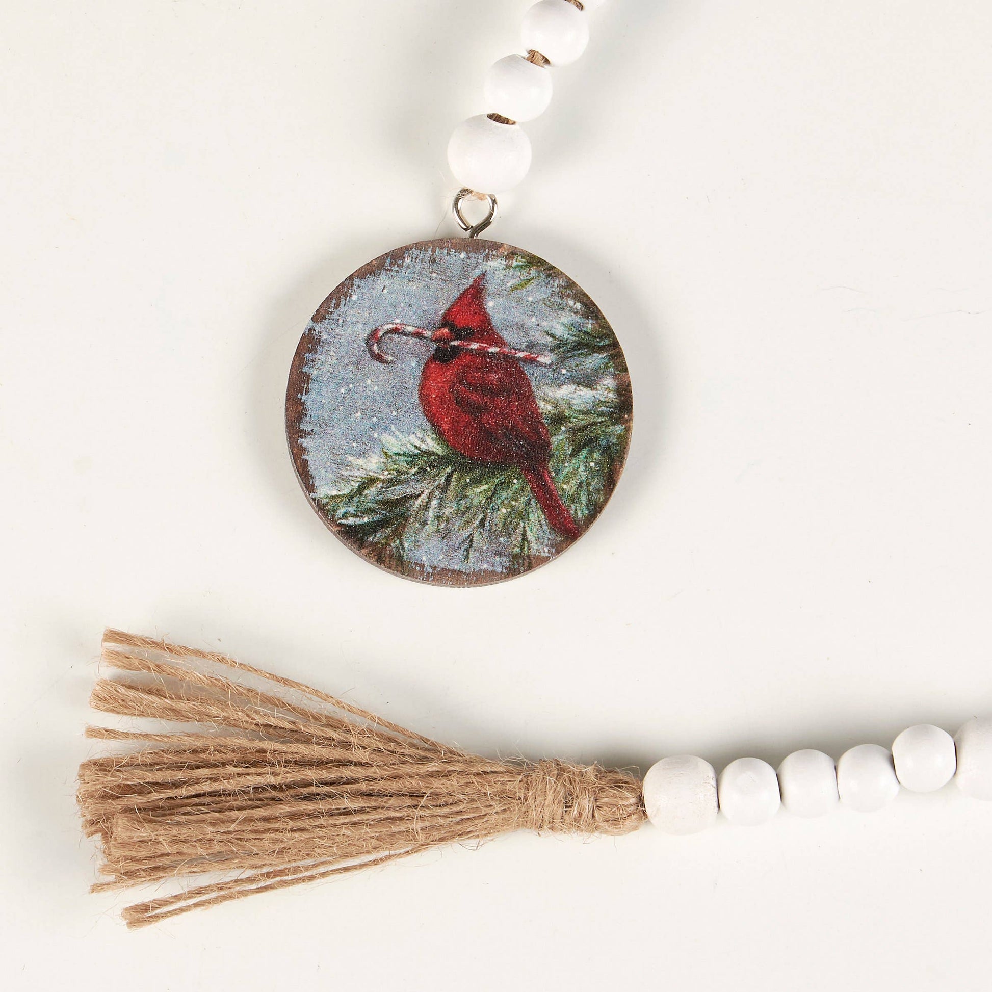 Winter Cardinal Beaded Garland