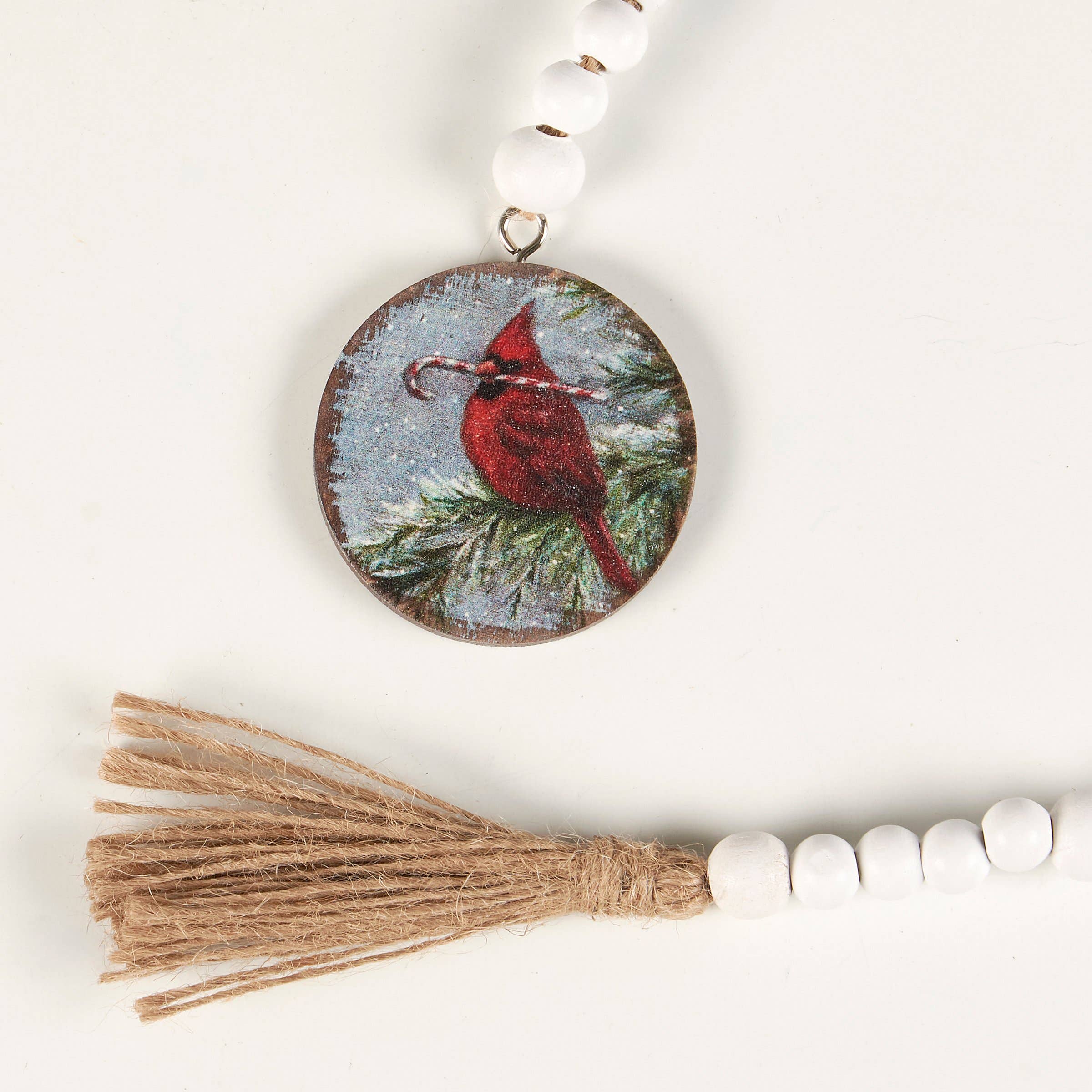 Winter Cardinal Beaded Garland