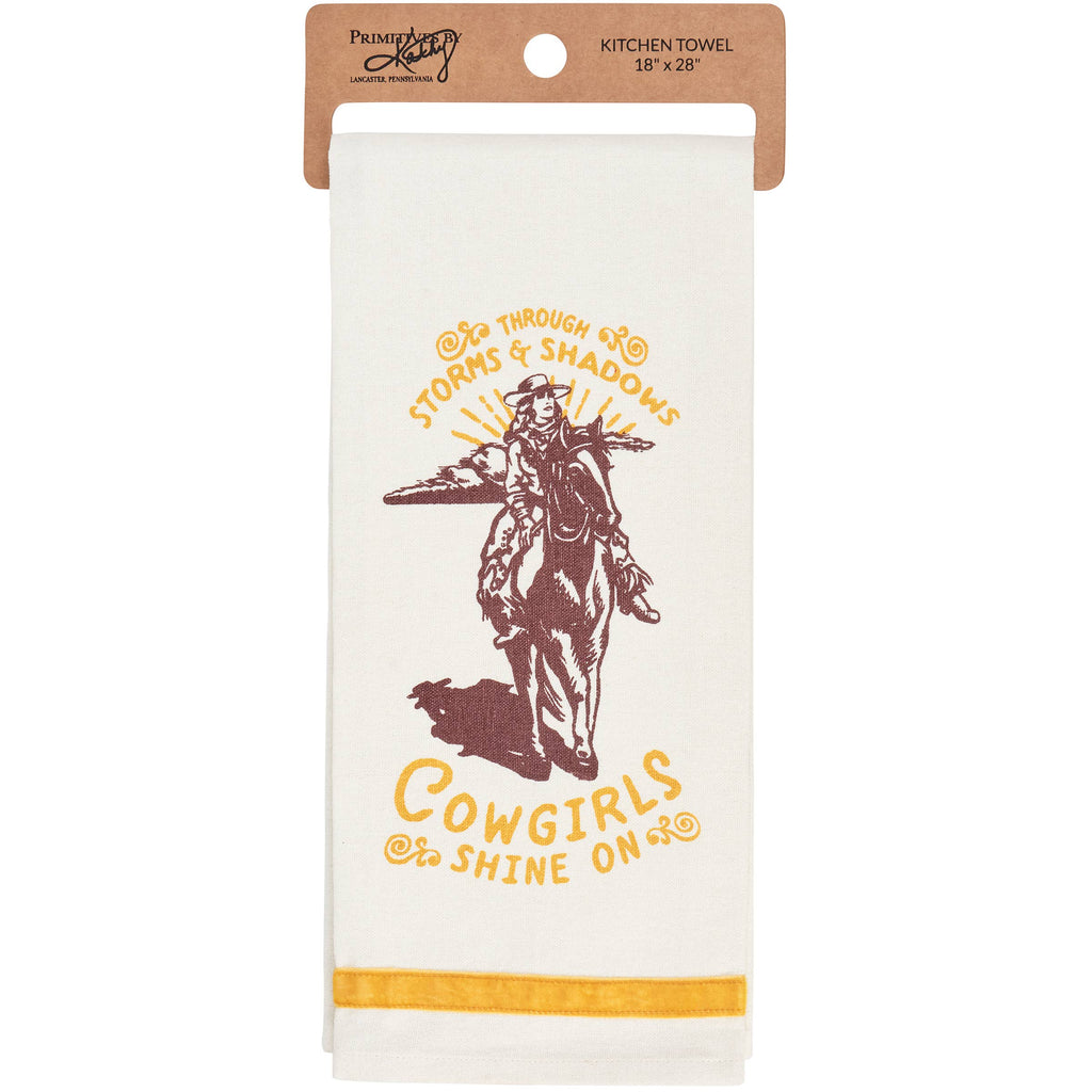 Cowgirls Shine On Kitchen Towel