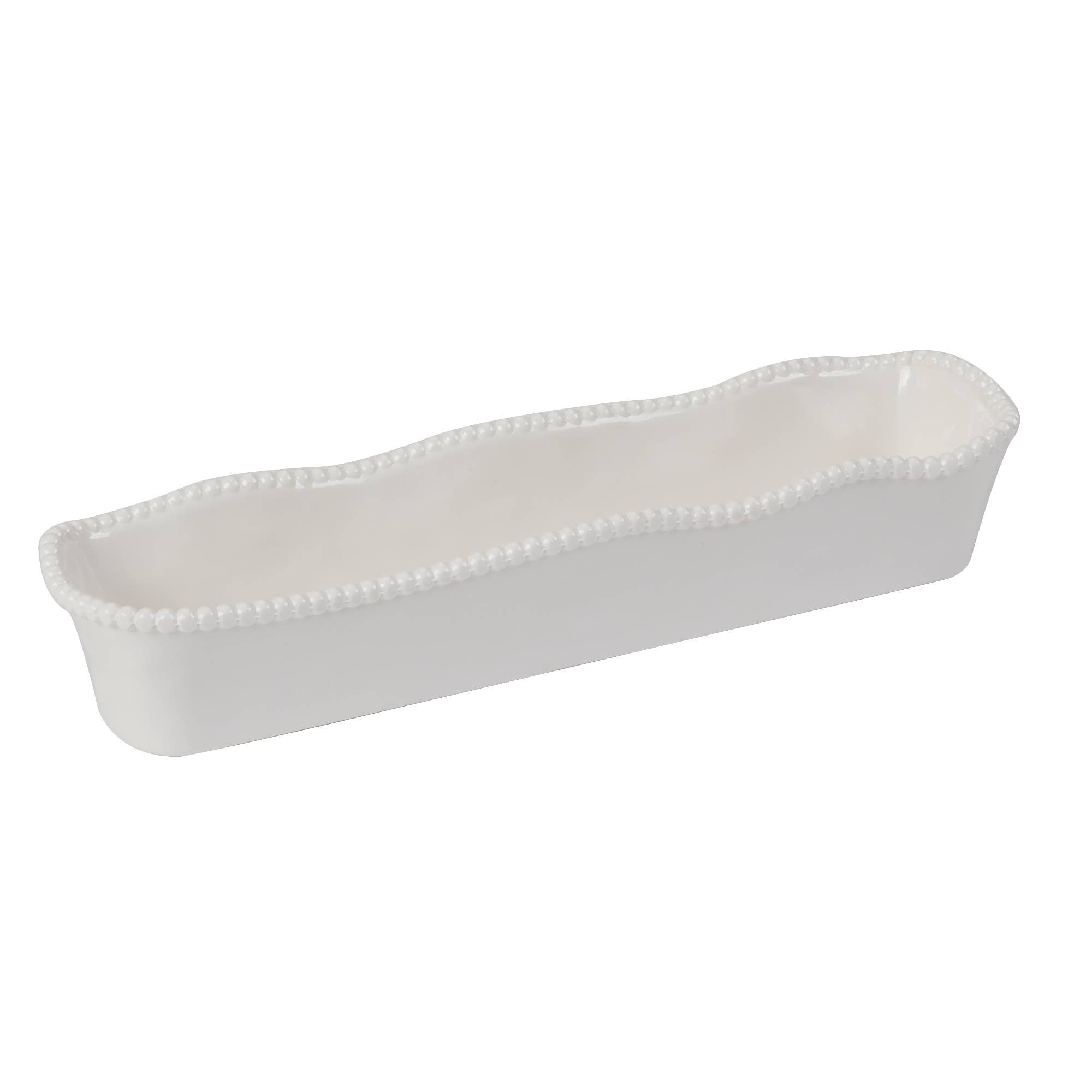 Perlette Cream Melamine Cracker Tray