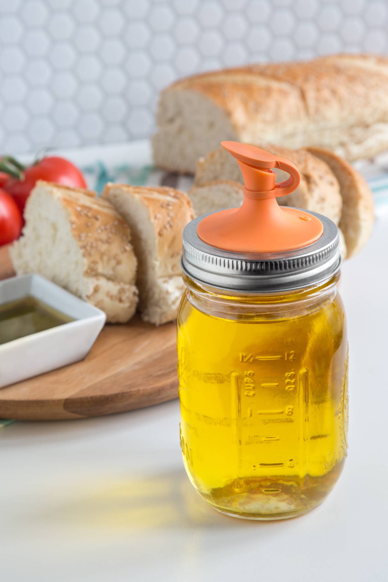 Oil Cruet Lid for Regular Mouth Mason Jar