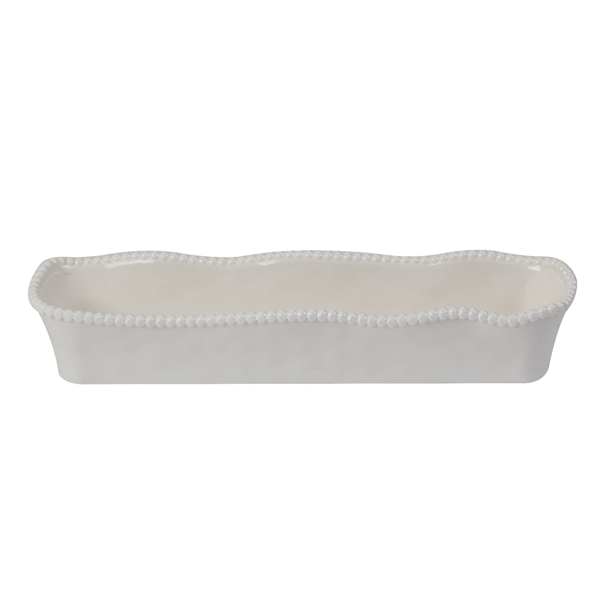 Perlette Cream Melamine Cracker Tray