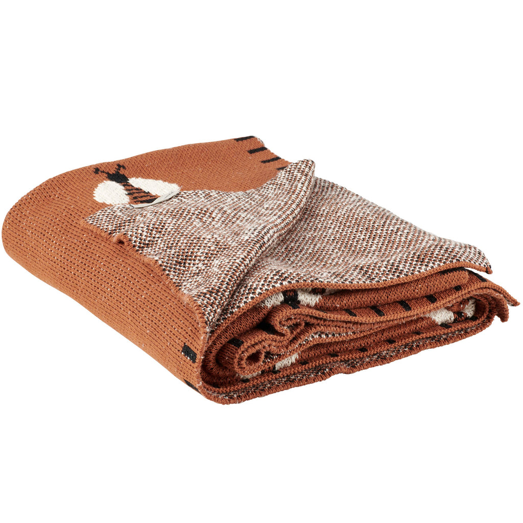 Woven Bee Throw Blanket