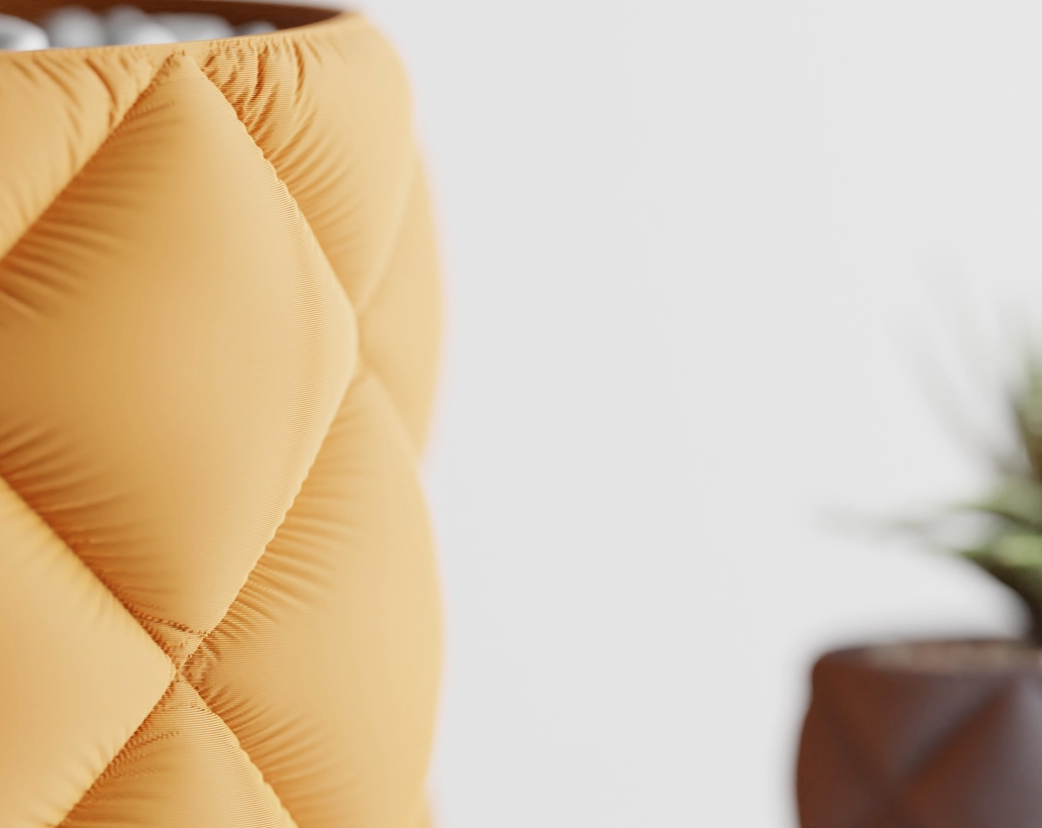 Inflated Puff Plant Pot | Orange