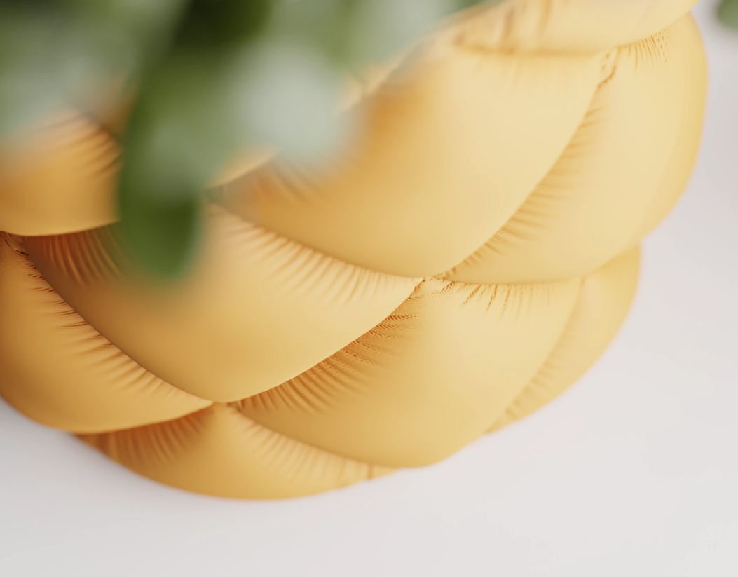 Inflated Puff Plant Pot | Orange