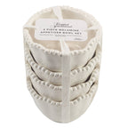 Perlette Cream Melamine Bowls ~ Set of 4