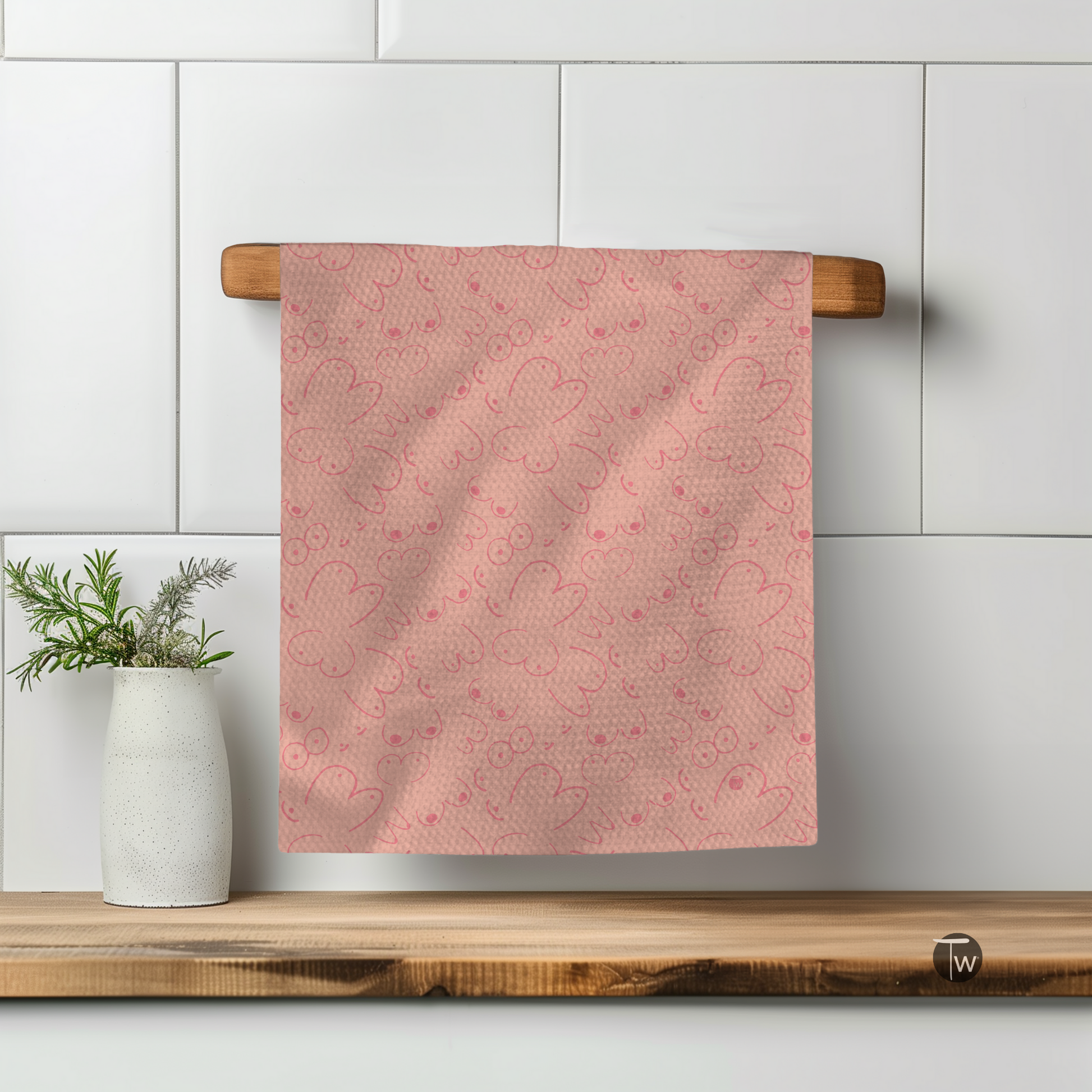 Peachy Boobs Kitchen Towel