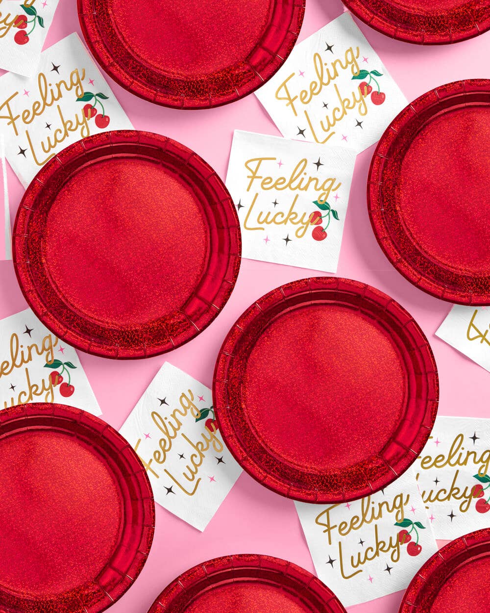 Red Shimmer Plates
