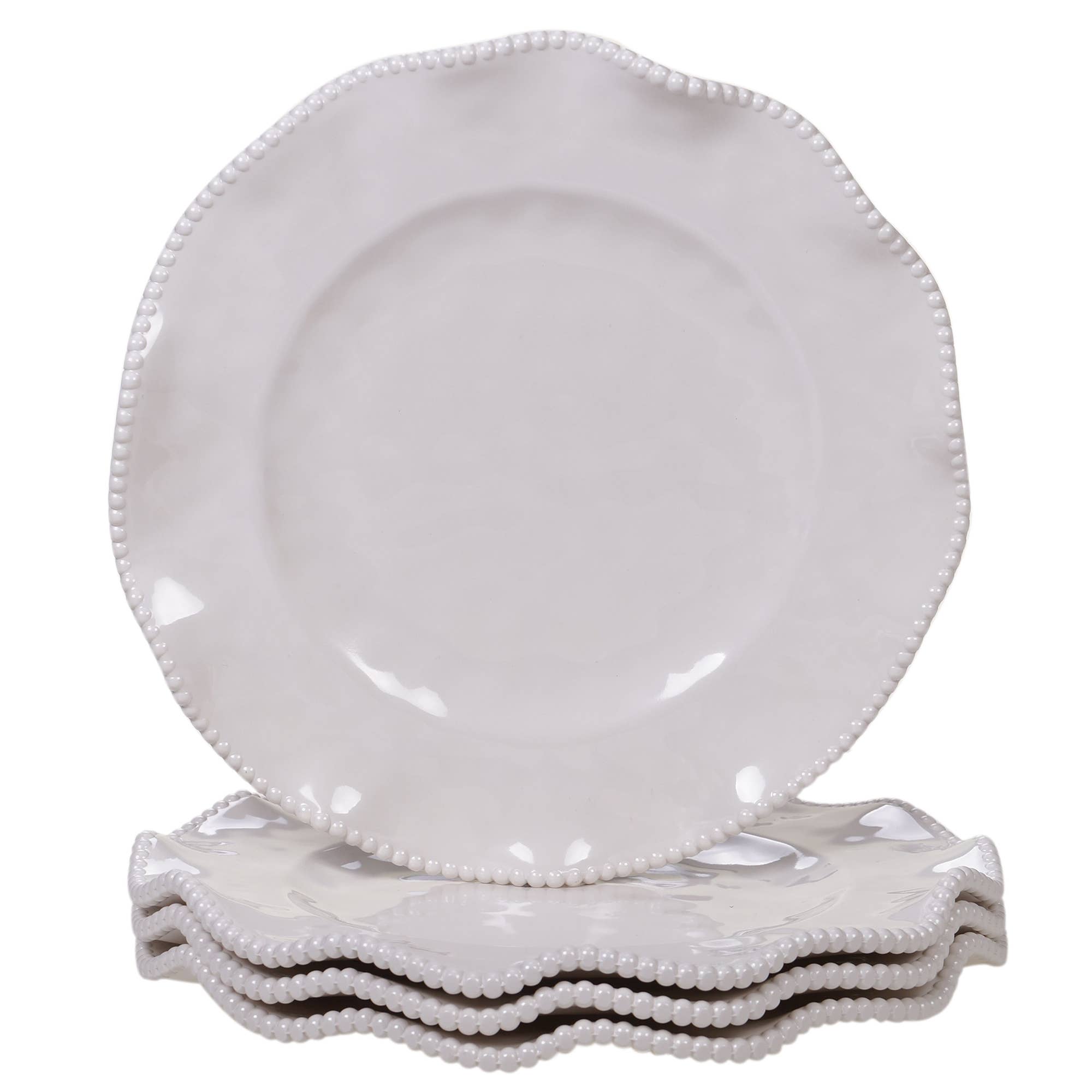 Perlette Cream Melamine Dinner Plate