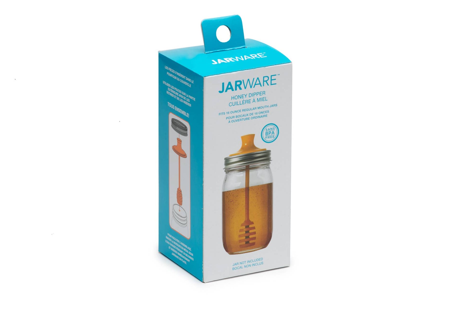 Honey Dipper Lid for Regular Mouth Mason Jar