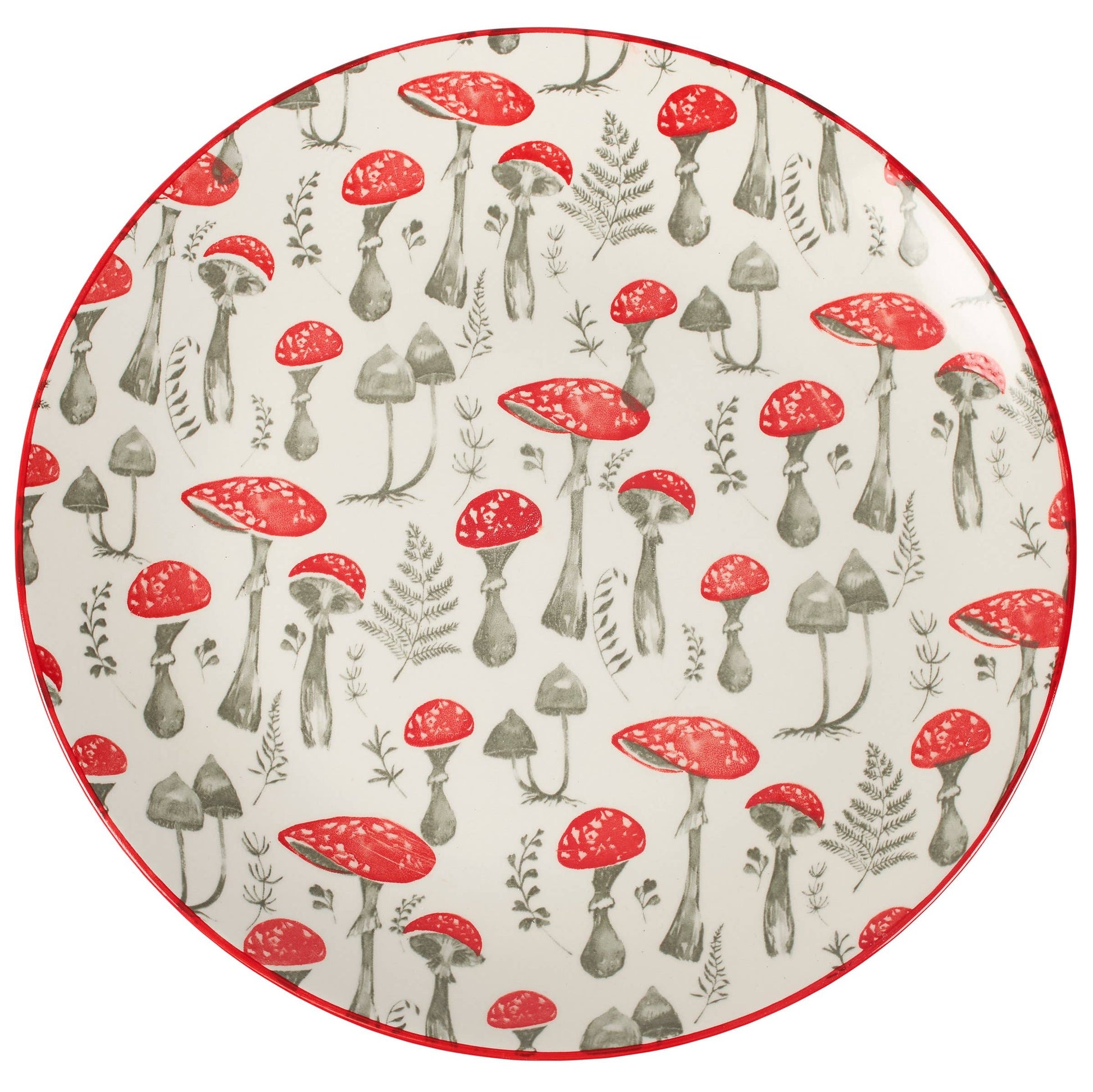 Red Mushroom Dinner Plate