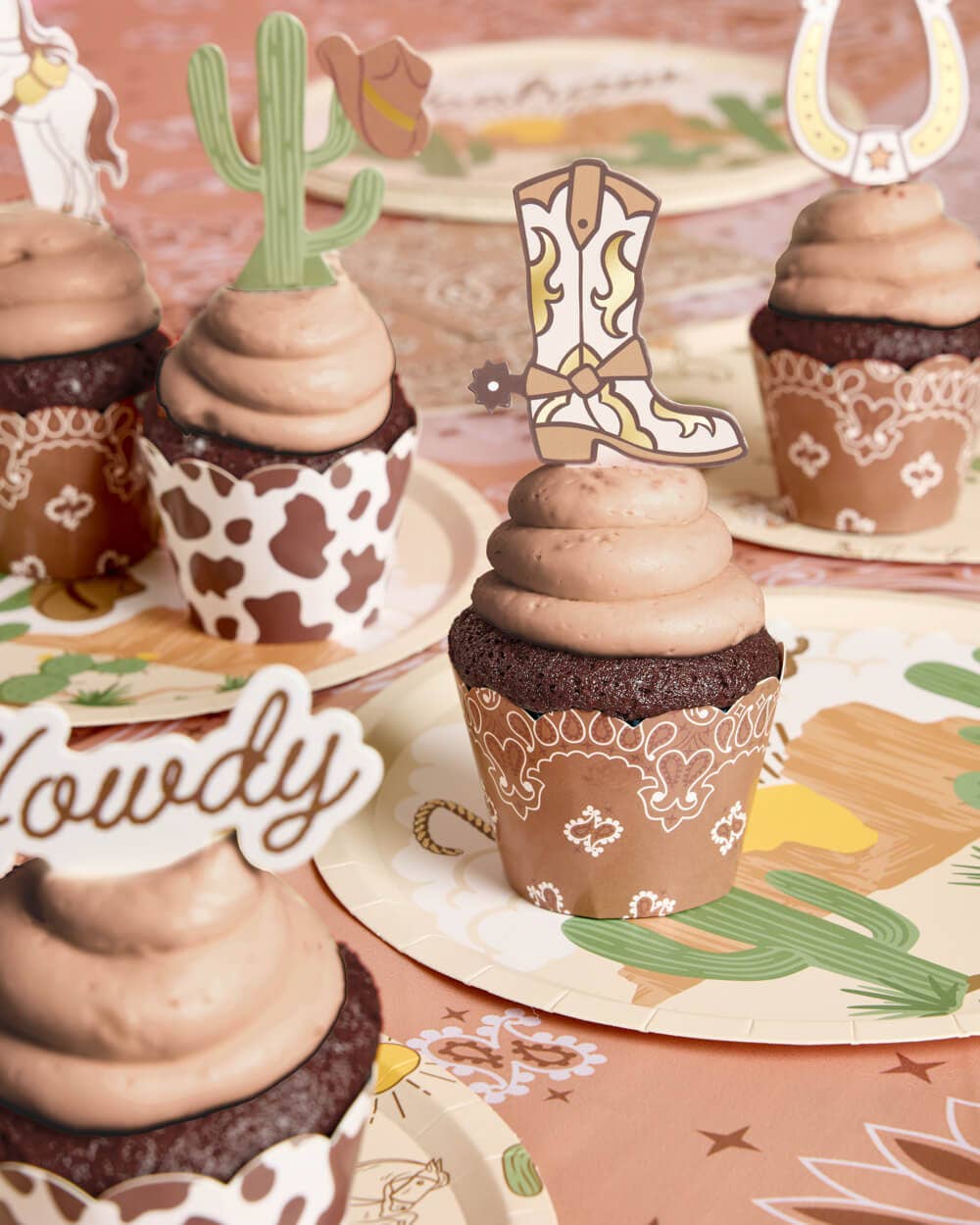 Western Rodeo Cupcake Set