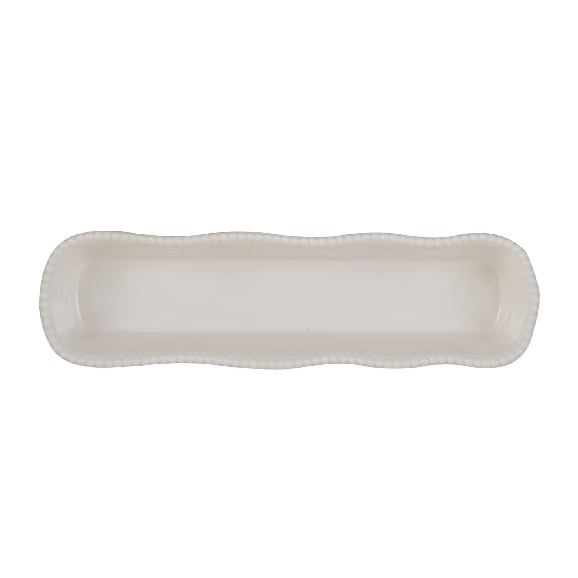 Perlette Cream Melamine Cracker Tray