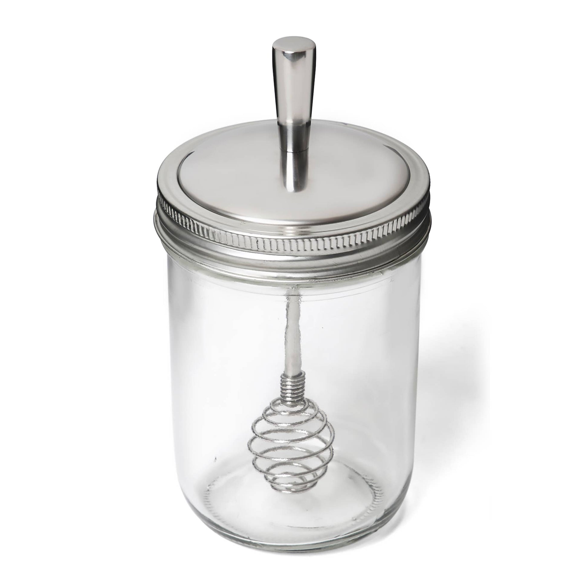 Honey Dipper Lid for Wide Mouth Mason Jar (stainless)