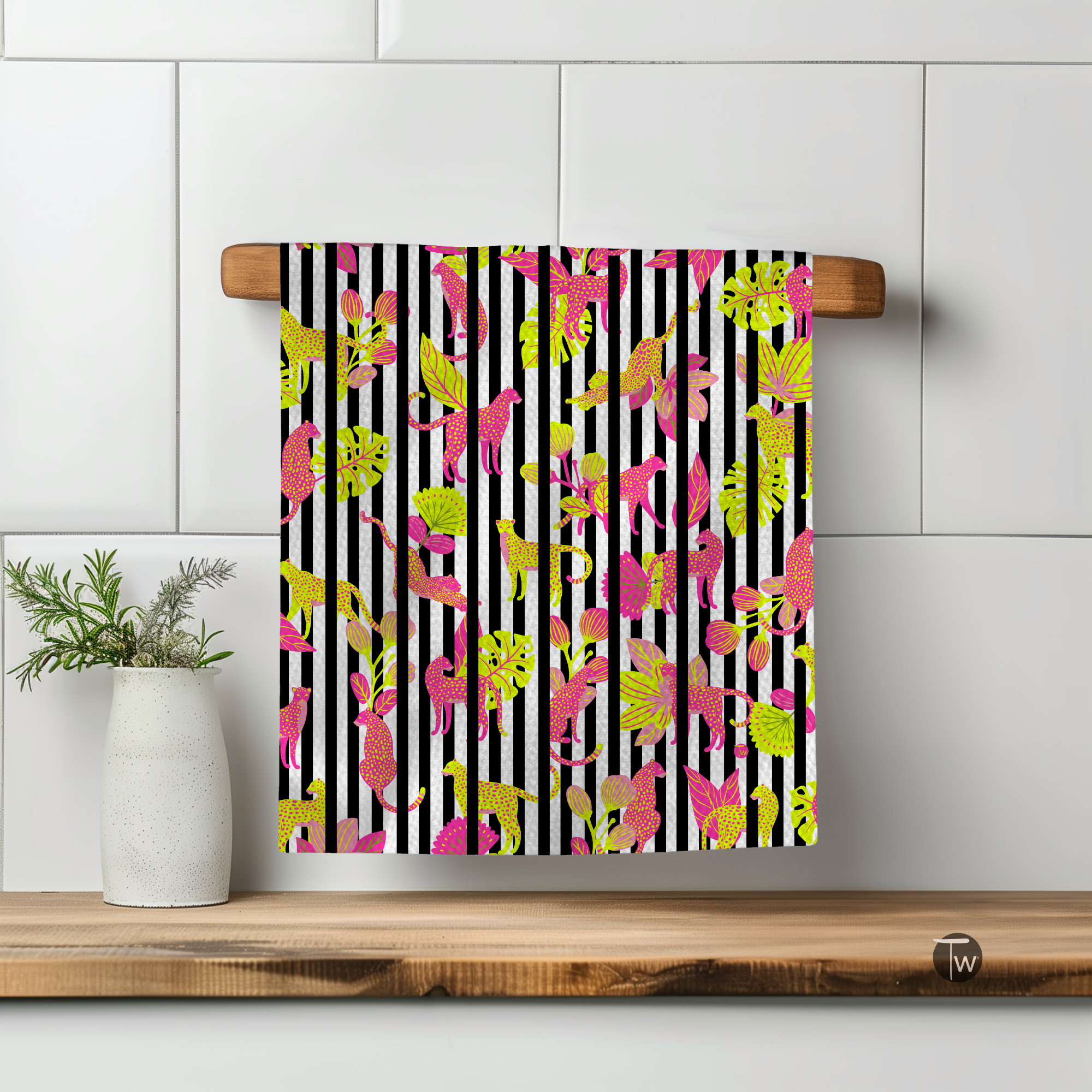 Neon Cheetah Kitchen Towel