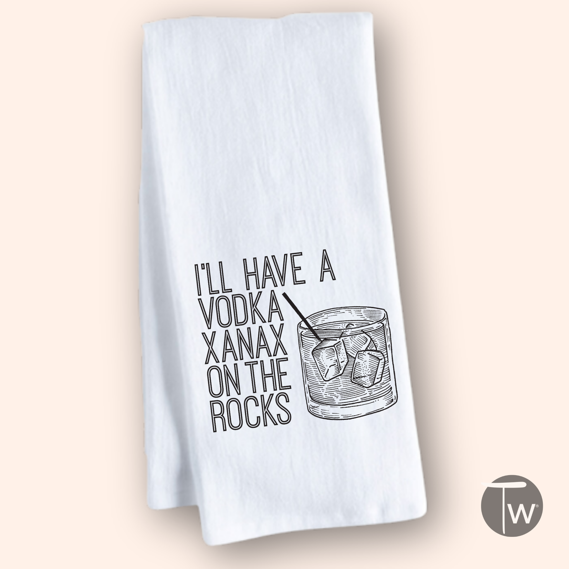 Vodka Xanax Premium Cotton Tea Towel
