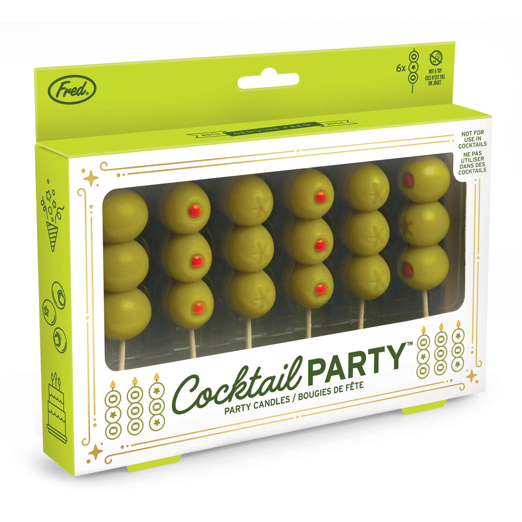 COCKTAIL PARTY Olive Candles - Set of 6
