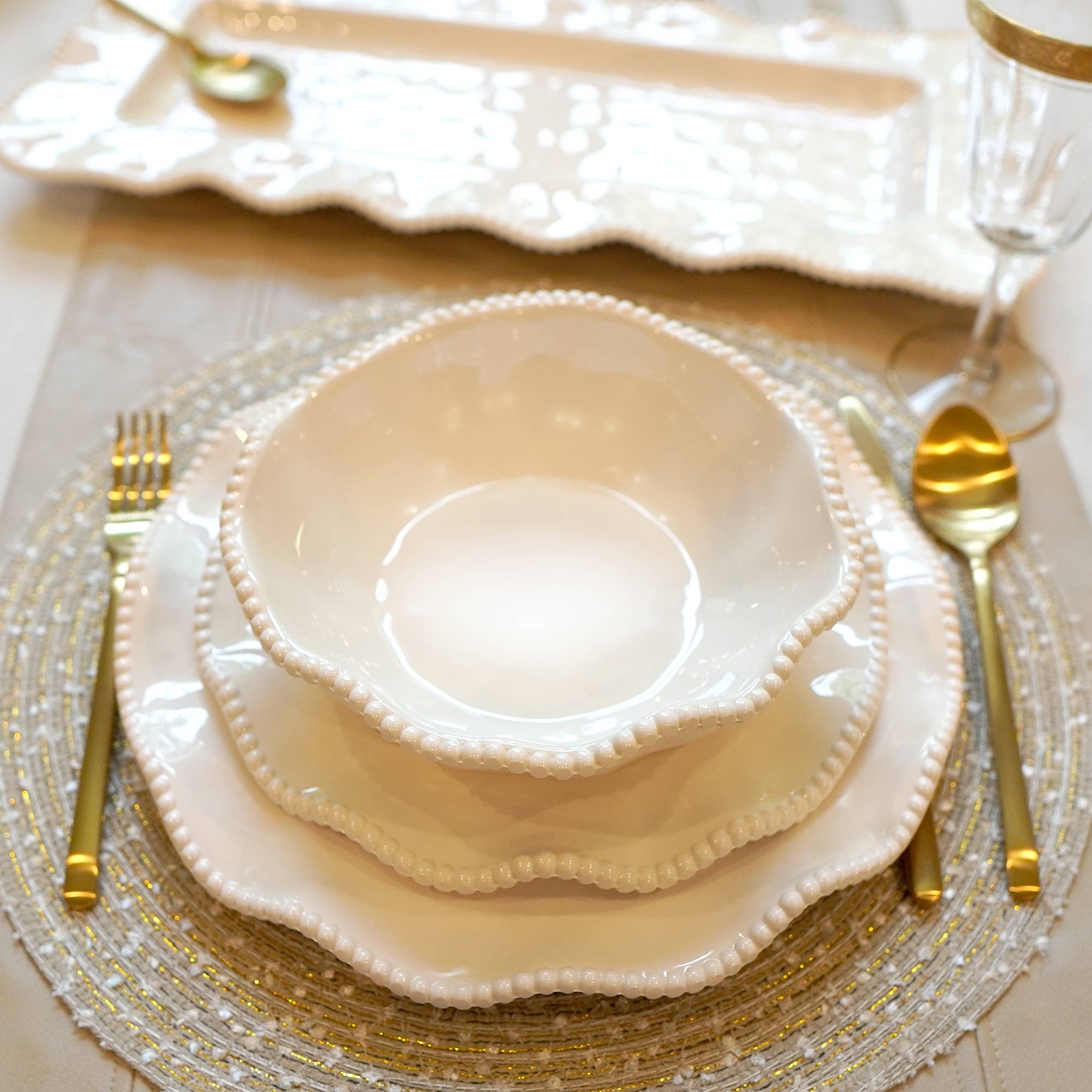 Perlette Cream Melamine All-Purpose Bowl