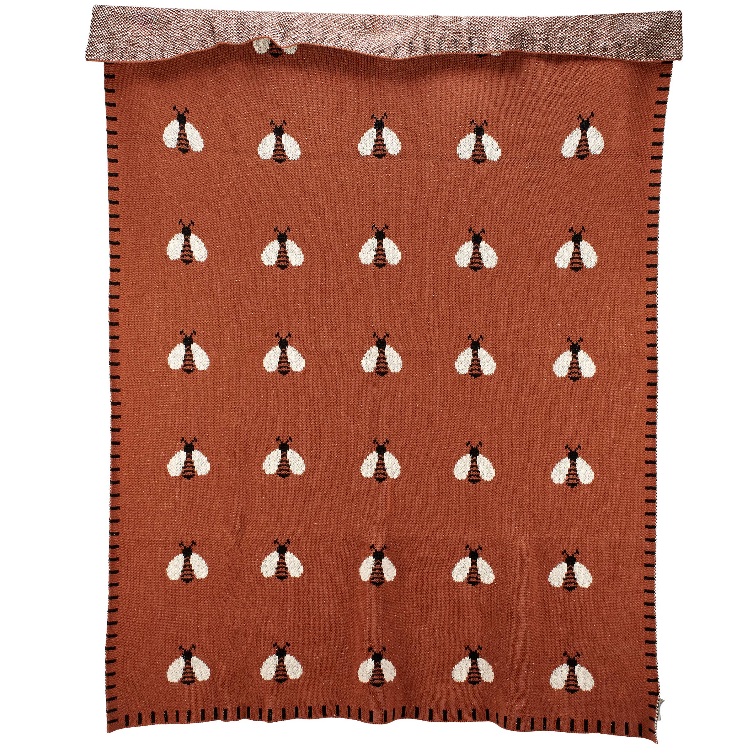 Woven Bee Throw Blanket