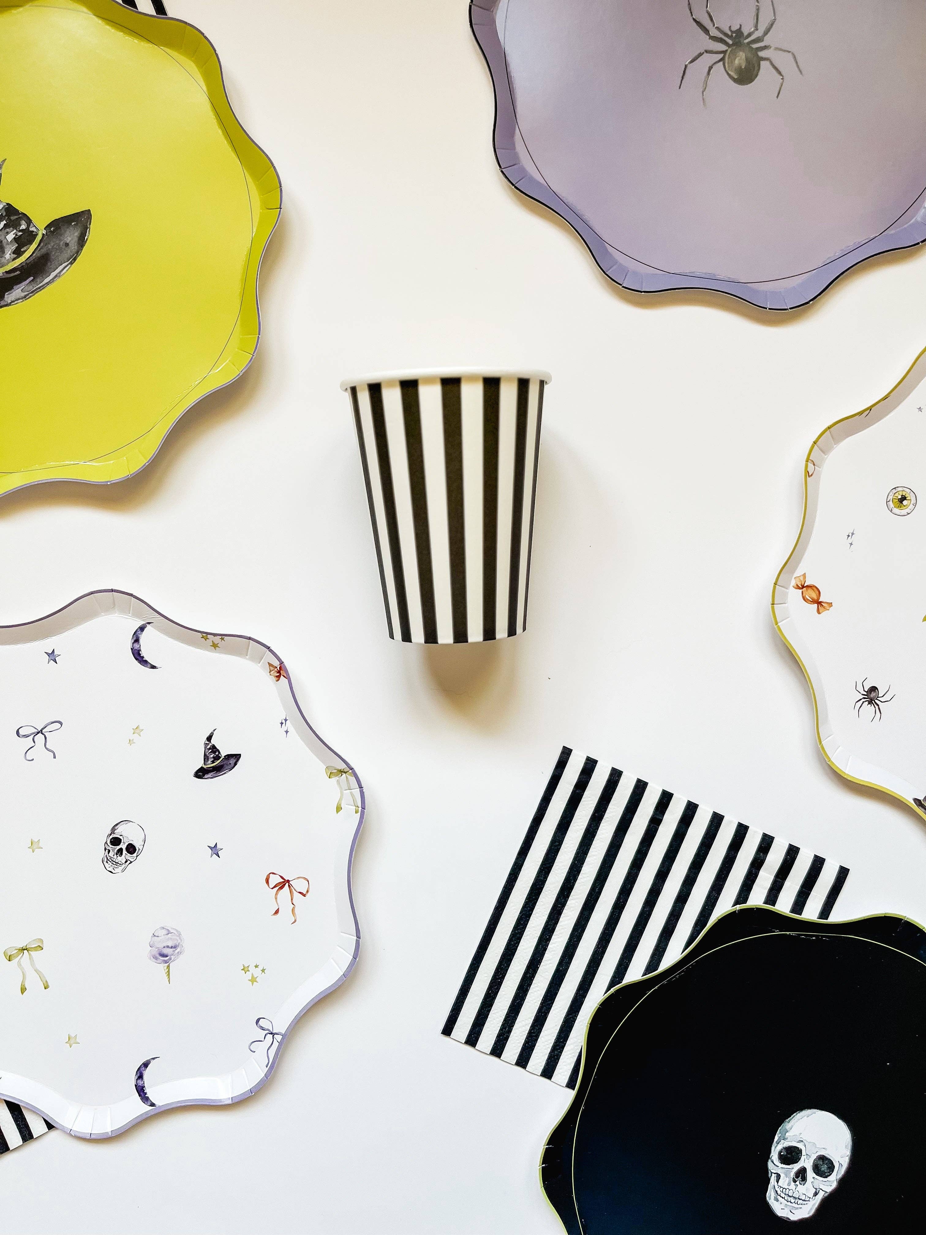 Black & White Striped Cup