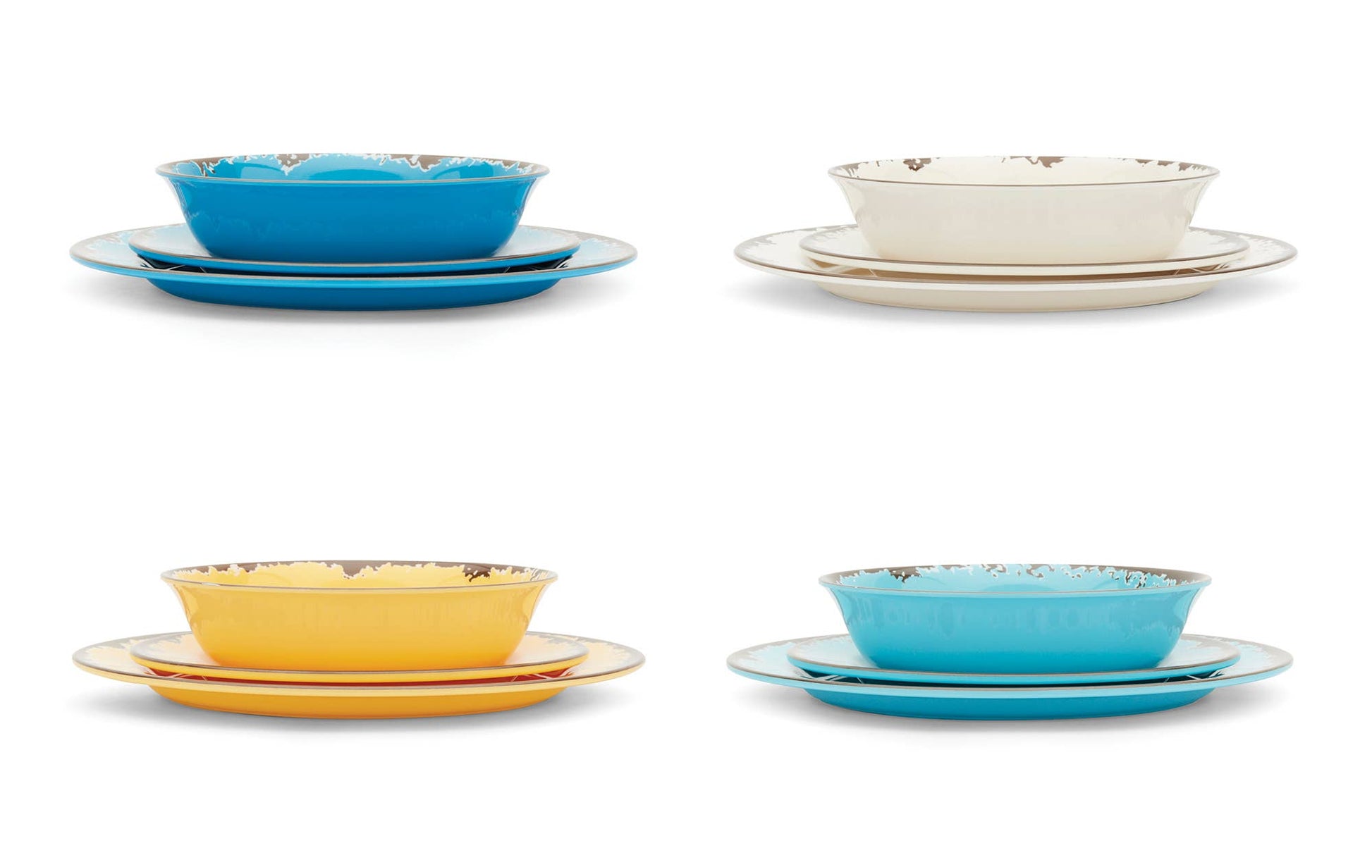 Melamine Dinnerware, Set of 12, Multicolor