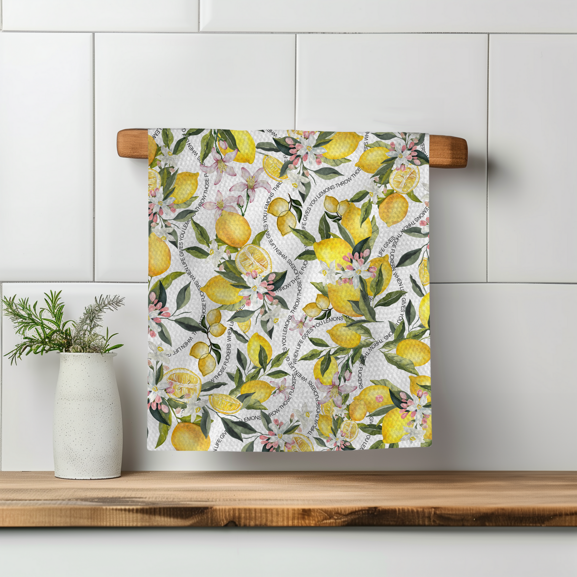 When Life Gives Lemons Tea Towel